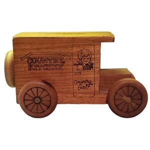 Vtg 1979 Wooden Truck Country Kitchen Coin Bank